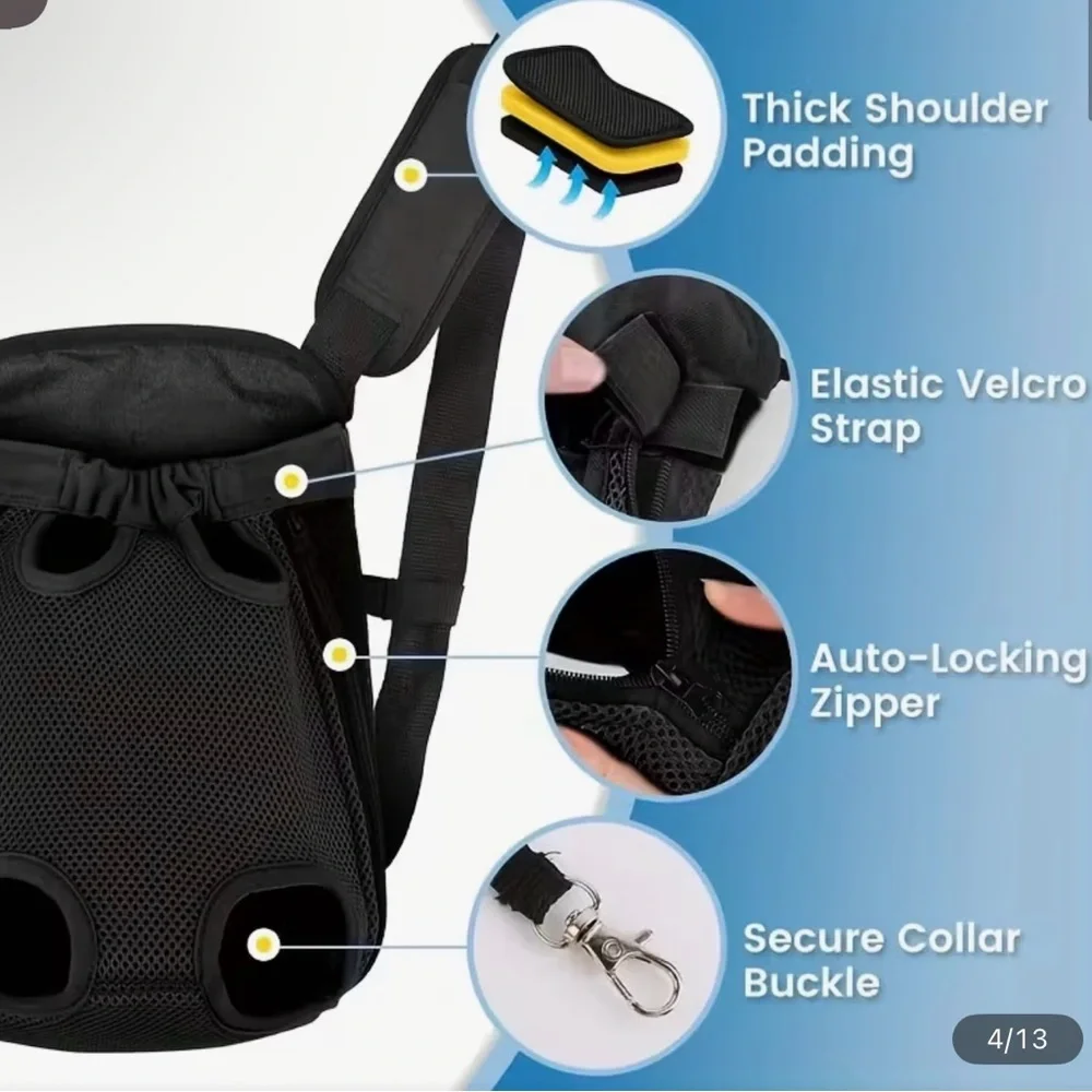 Portable Pet Backpack, Comfortable And Breathable Fabric Pet Backpack, NWT
